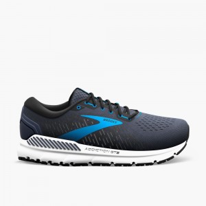 Brooks Addiction GTS 15 Stabila Löparskor Herr Svarta Blå | HBZPL-3495