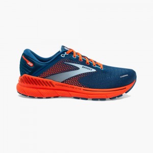 Brooks Adrenaline GTS 22 Gympaskor Herr Blå Ljusblå Orange | BCPEA-5971