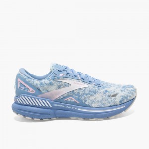 Brooks Adrenaline GTS 23 Stabila Löparskor Dam Blå Rosa | KOYWJ-2068
