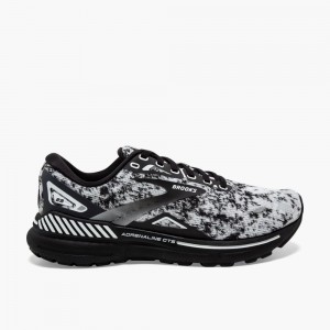 Brooks Adrenaline GTS 23 Stabila Löparskor Dam Vita Grå Svarta | LTESX-4739