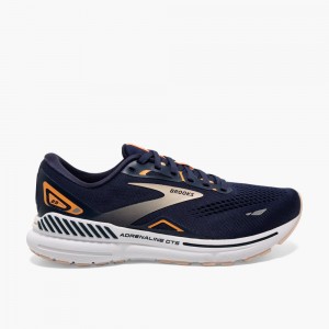 Brooks Adrenaline GTS 23 Stabila Löparskor Dam Marinblå Korall | PTSEX-8320