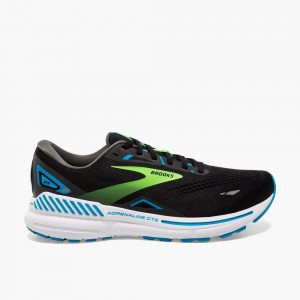 Brooks Adrenaline GTS 23 Stabila Löparskor Herr Svarta Gröna | WRZBL-5426