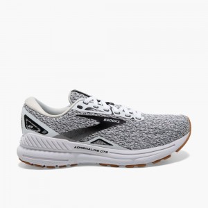 Brooks Adrenaline GTS 23 Stabila Löparskor Dam Vita Svarta | YUKIN-6725