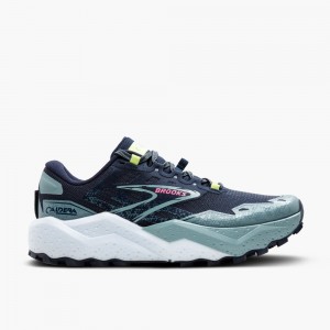Brooks Caldera 7 Trailskor Dam Marinblå Ljusgröna | KYSZU-7230