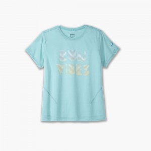 Brooks Distance Short Sleeve 3.0 Blast Dam Ljusturkos | TIBJS-7036