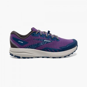 Brooks Divide 4 Trailskor Dam Lila Marinblå | OJRNK-7895
