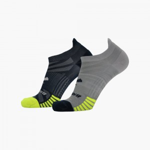 Brooks Ghost Lite No Show 2-Pack Strumpor Herr Marinblå Marinblå Gula | HVLUO-1789