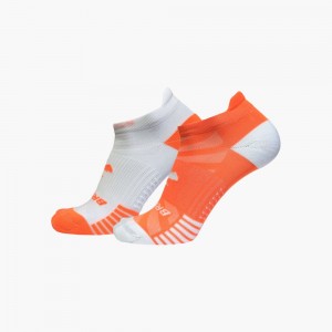 Brooks Ghost Lite No Show 2-Pack Strumpor Dam Orange Vita Vita Orange | TCMLJ-1065