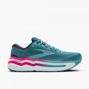 Brooks Ghost Max 2 Stabila Löparskor Dam Blå Rosa Ljusturkos | SGRXE-6051