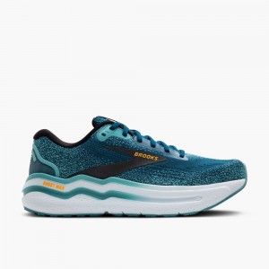 Brooks Ghost Max 2 Stabila Löparskor Herr Blå Ljusturkos Orange | QGKTA-5420