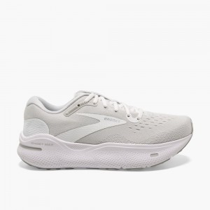 Brooks Ghost Max Stabila Löparskor Dam Vita Metal Silver | YKCQZ-1025