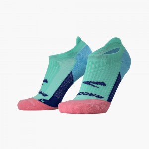Brooks Ghost No Show Strumpor Herr Ljusblå Rosa | FVLZQ-4762