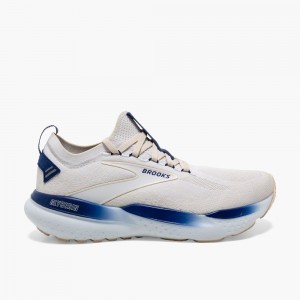 Brooks Glycerin StealthFit 21 Lifestyle Skor Herr Vita Blå | VXBEY-8617