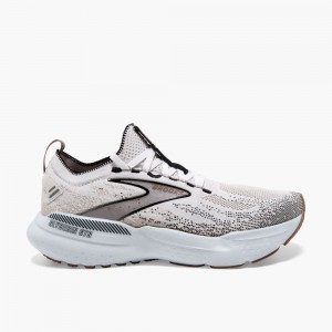 Brooks Glycerin StealthFit GTS 21 Stabila Löparskor Dam Vita Grå Svarta | FXGZK-9214