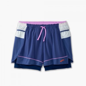 Brooks High Point 3 2-in-1 Short Shorts Dam Ljus | AZVID-0643