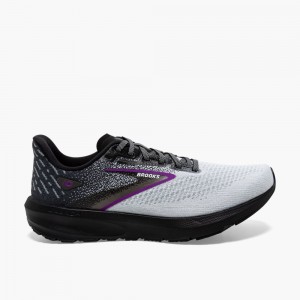 Brooks Launch 10 Stabila Löparskor Dam Svarta Vita Lila | EBNRX-4071