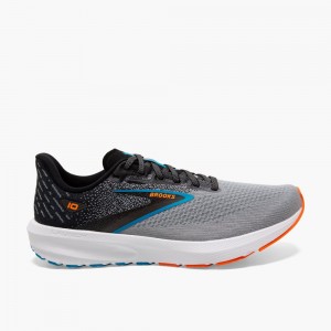 Brooks Launch 10 Stabila Löparskor Herr Svarta Grå Orange | NRKEO-9750