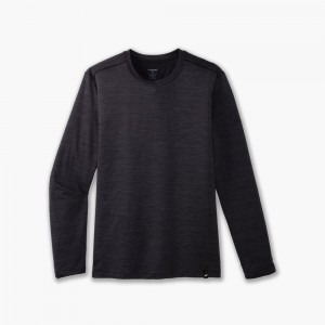 Brooks Luxe Long Sleeve Lifestyle Skor Herr Svarta | WDLVI-0549