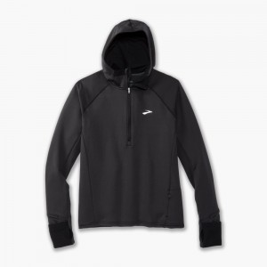 Brooks Notch Thermal Hoodie 2.0 Blast Dam Svarta | NIGDU-5380