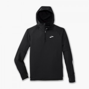 Brooks Notch Thermal Hoodie 2.0 Blast Herr Svarta | HNBQF-9065