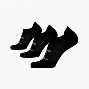 Brooks Run-In No Show 3-Pack Strumpor Dam Svarta | FMHXY-6871