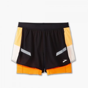 Brooks Run Visible 4 2in1 Short 2.0 Shorts Dam Svarta | MRFZN-1570