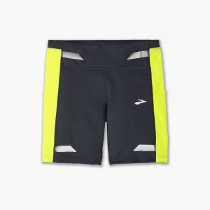 Brooks Run Visible 6 Short Tight Shorts Dam Asphalt/Nightlife | TJHQP-6134