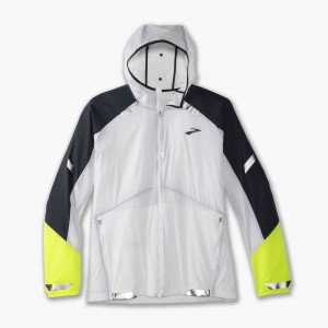 Brooks Run Visible Convertible Jacket Ytterkläder Herr Vita | MTCWS-4982