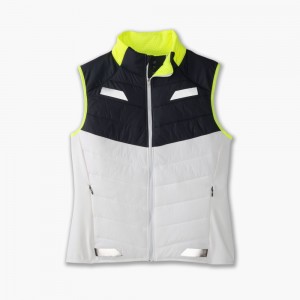 Brooks Run Visible Insulated Vest Ytterkläder Dam Vita | MELPY-9783