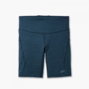 Brooks Spark 8 Short Tight Shorts Dam Heather Ocean Drive | GLDFU-8732