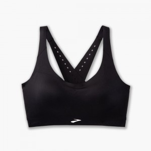 Brooks Strappy 2.0 Sports Bra Sport BH Dam Svarta | YNRZL-6924